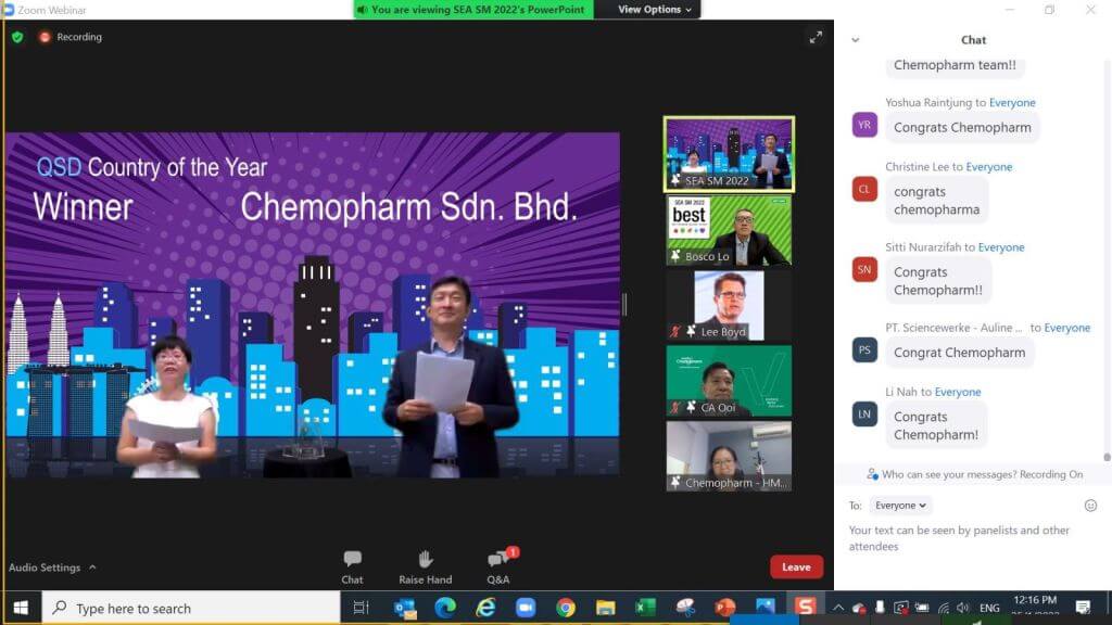 Chemopharm won the Bio-Rad SEA Country of the Year 2021 Quality System Division Award Screenshot 6385