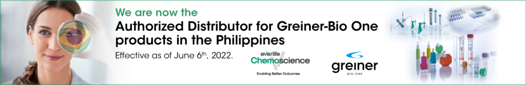 Everlife-Chemoscience Philippines is officially the Authorized Distributor for Greiner-Bio One products in the Philippines WebsiteBanner CSP GrenerBioOne 15une2022V1