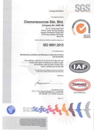 Chemoresources ISO 9001 2015 Standard