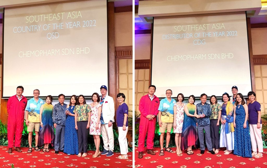 The Clinical Diagnostics division from Everlife-Chemopharm Group received two awards from Bio-Rad Southeast Asia 2023 combine001 jpeg